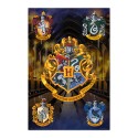 POSTER HARRY POTTER ESCUDOS HOGWARTS