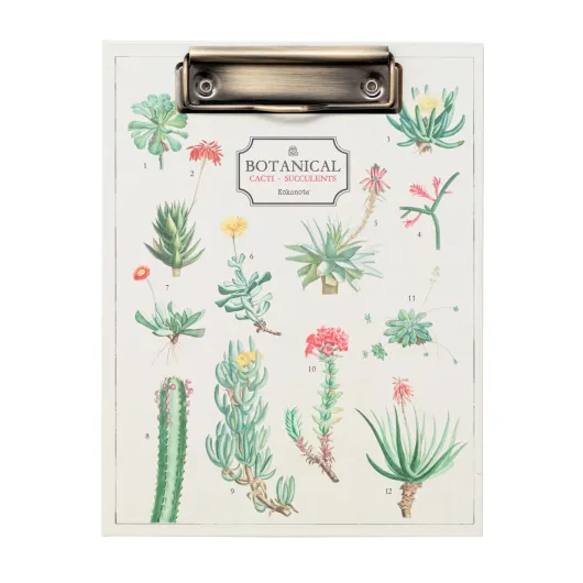 CARPETA A5 CON PINZA BOTANICAL CACTI KOKONOTE