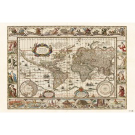 POSTER MAPA DEL MUNDO ANTIGUO