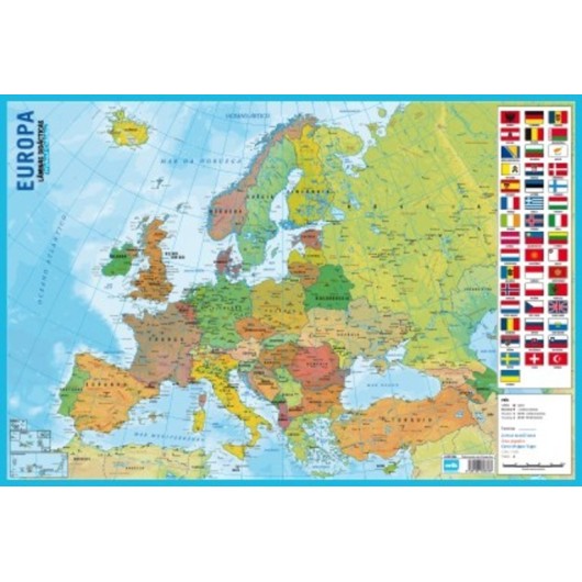 LAMINA DIDACTICA PORTUGUES MAPA DA EUROPA
