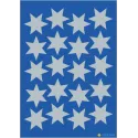 PEGATINAS DECOR ESTRELLAS PLATEADAS 21 mm