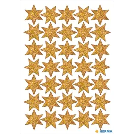 PEGATINAS DECOR ESTRELLAS DORADAS GLITTER