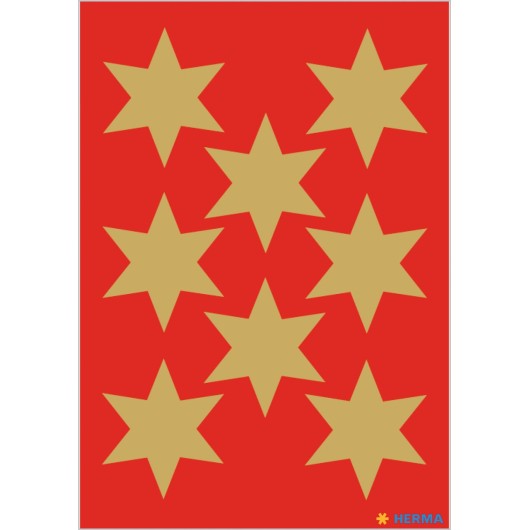 PEGATINAS DECOR ESTRELLAS DORADAS 33 mm