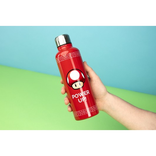 BOTELLA METALICA NINTENDO SUPER MARIO POWER UP