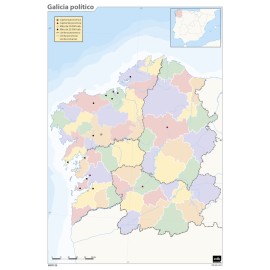MAPA MUDO ES GALICIA POLITICO