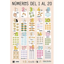 LAMINA EDUCATIVA NUMEROS DEL 1 AL 20