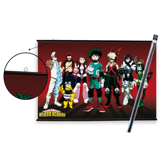 PACK COLGADOR CON POSTER MY HERO ACADEMIA