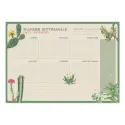 BLOC PLANIFICADOR SEMANAL A3 BOTANICAL CACTI ITALIANO KOKONOTE
