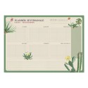 BLOC PLANIFICADOR SEMANAL A4 BOTANICAL CACTI ITALIANO KOKONOTE
