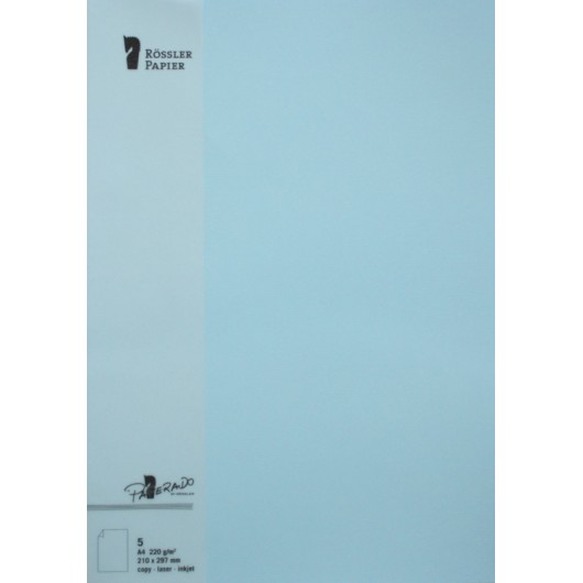 TARJETA A4 PAPERADO 5 UNIDADES AZUL AGUA