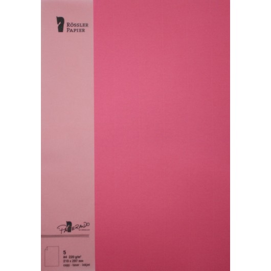 TARJETA A4 PAPERADO 5 UNIDADES FUCSIA