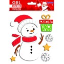 PEGATINAS GEL DECO NAVIDAD MUÑECO DE NIEVE