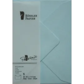 SOBRE C7 PAPERADO 5 UNIDADES AZUL AGUA