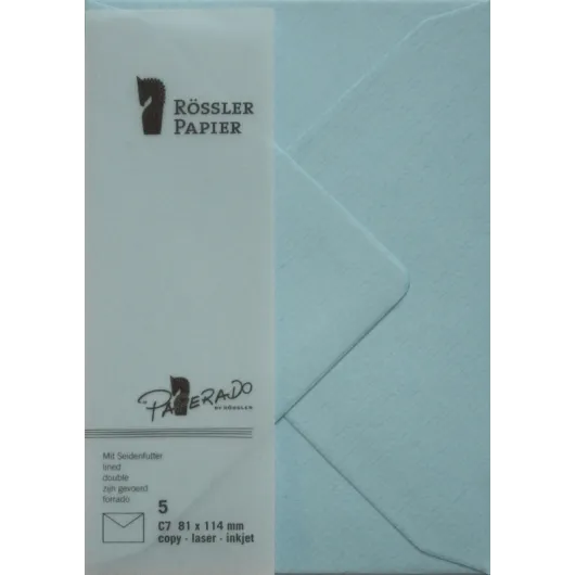 SOBRE C7 PAPERADO 5 UNIDADES AZUL AGUA