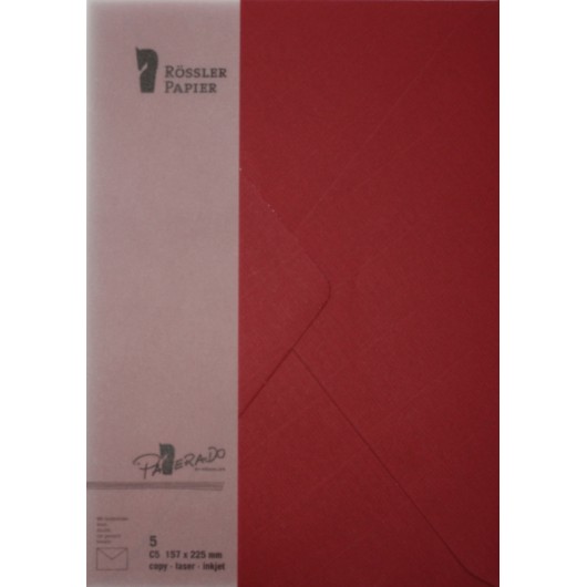 SOBRE C5 PAPERADO 5 UNIDADES GRANATE