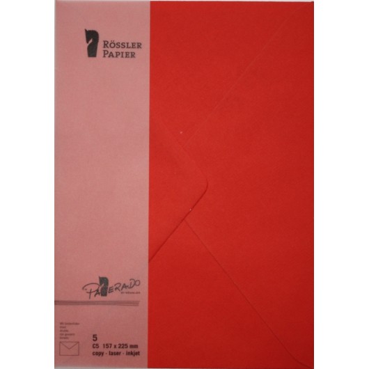 SOBRE C5 PAPERADO 5 UNIDADES TOMATE
