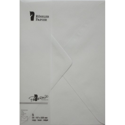 SOBRE C5 PAPERADO 5 UNIDADES GRIS PERLA