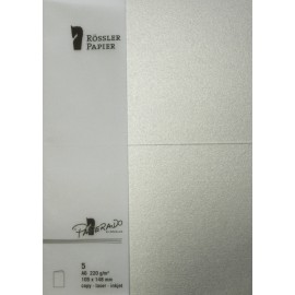 TARJETA A6 PAPERADO 5 UNIDADES PLATA