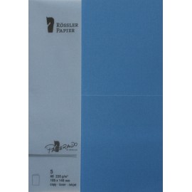 TARJETA A6 PAPERADO 5 UNIDADES AZULON