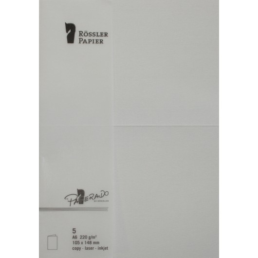 TARJETA A6 PAPERADO 5 UNIDADES GRIS PERLA