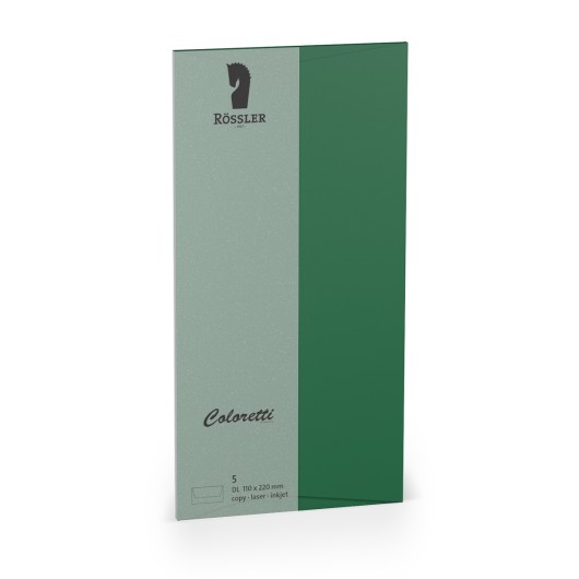 SOBRE DL AMERICANO COLORETTI 5 UNIDADES VERDE OSCURO