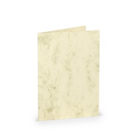TARJETA A6 DOBLE COLORETTI 5 UNIDADES MARMOL CREMA 2