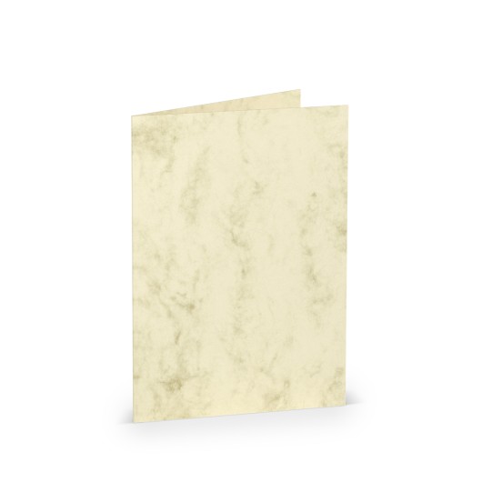 TARJETA A6 DOBLE COLORETTI 5 UNIDADES MARMOL CREMA
