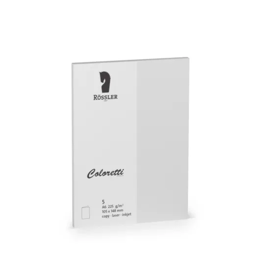 TARJETA A6 DOBLE COLORETTI 5 UNIDADES GRIS CLARO