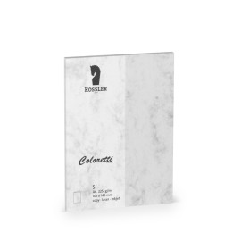 TARJETA A6 DOBLE COLORETTI 5 UNIDADES MARMOL GRIS