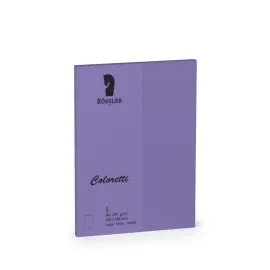 TARJETA A6 DOBLE COLORETTI 5 UNIDADES LILA