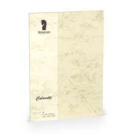 SOBRE C5 COLORETTI 5 UNIDADES MARMOL CREMA