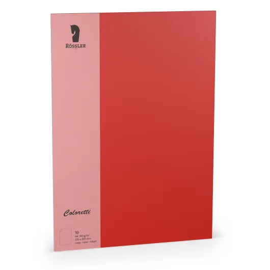 TARJETA A4 COLORETTI 10 UNIDADES ROJO