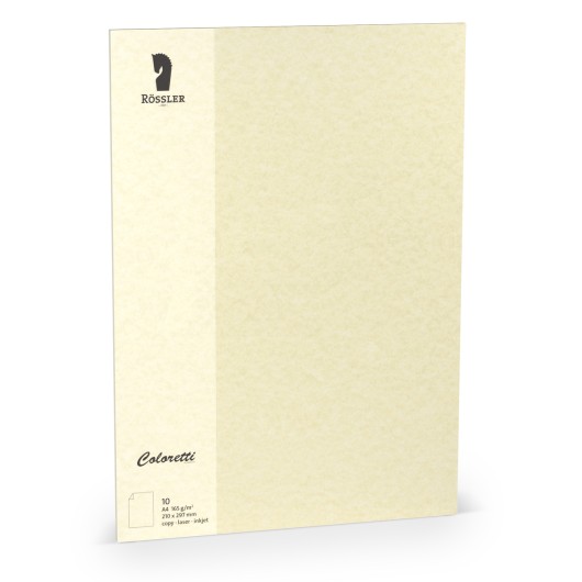 TARJETA A4 COLORETTI 10 UNIDADES PERGAMINO CREMA