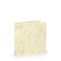TARJETA DOBLE 157X157 COLORETTI 5 UNIDADES MARMOL CREMA