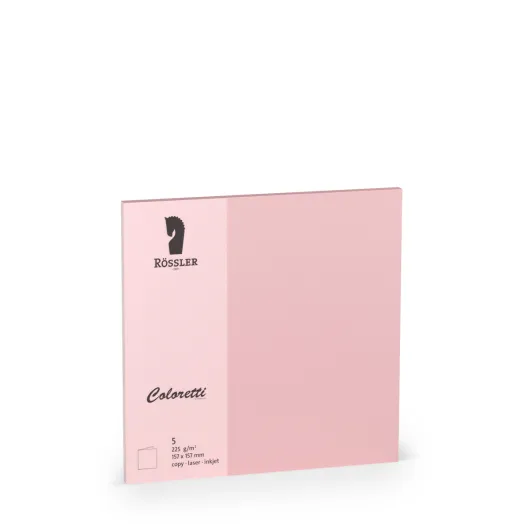 TARJETA DOBLE 157X157 COLORETTI 5 UNIDADES ROSA