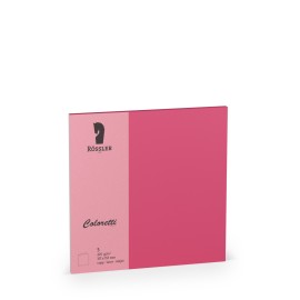 TARJETA DOBLE 157X157 COLORETTI 5 UNIDADES FUCSIA