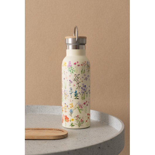 BOTELLA METALICA CON ASA BOTANICAL WILD FLOWERS KOKONOTE