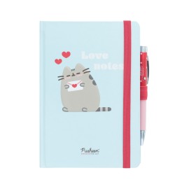 CUADERNO PREMIUM A5 CON BOLIGRAFO PROYECTOR PUSHEEN PURRFECT LOVE COLLECTION
