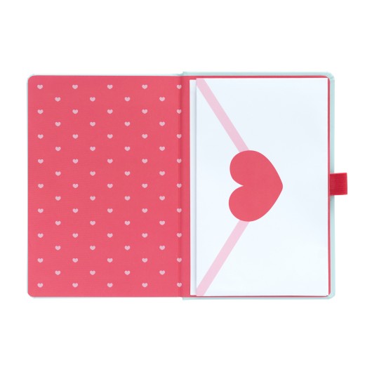 CUADERNO PREMIUM A5 CON BOLIGRAFO PROYECTOR PUSHEEN PURRFECT LOVE COLLECTION
