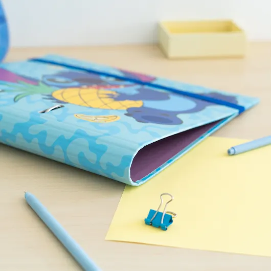 CARPETA 2 ANILLAS PREMIUM DISNEY STITCH TROPICAL