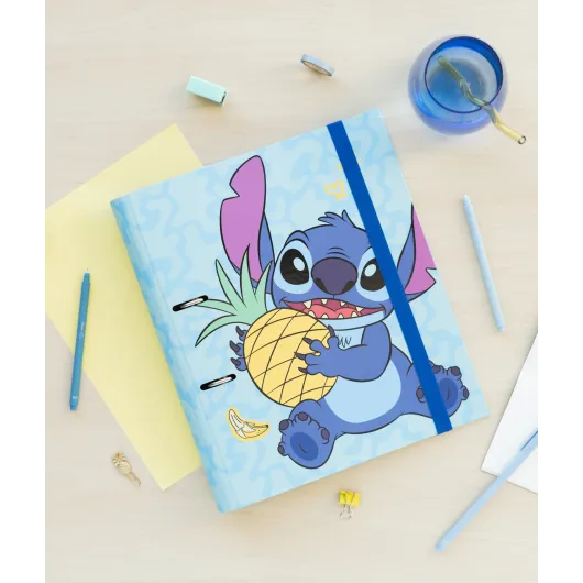 CARPETA 2 ANILLAS PREMIUM DISNEY STITCH TROPICAL