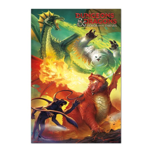 POSTER DUNGEONS & DRAGONS HONOR AMONG THIEVES MONSTERS
