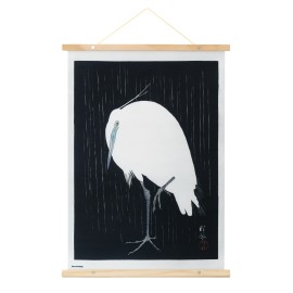 BANDEROLA DE MADERA EGRET IN THE RAIN KOKONOTE