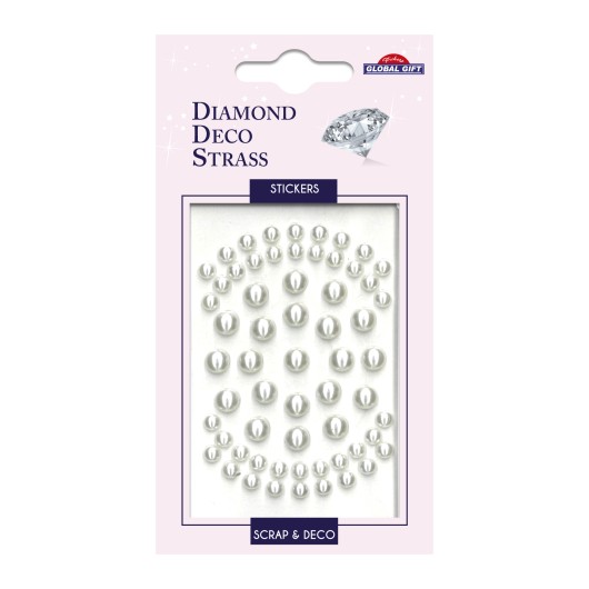 PEGATINAS DIAMOND DECO STRASS PERLAS PEQUEÑAS Y GRANDES BLANCAS