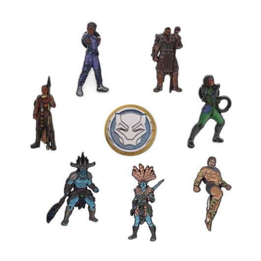 SET PINS MARVEL BLACK PANTHER WAKANDA FOREVER PERSONAJES