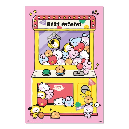 POSTER ARCADE MACHINE BT21