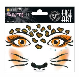 PEGATINAS FACE ART LEOPARD GLITTERY FOIL