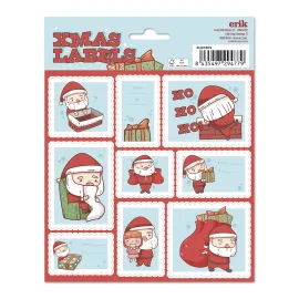 ETIQUETAS ADHESIVAS NAVIDAD SANTA CLAUS