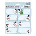ETIQUETAS ADHESIVAS NAVIDAD SNOWMAN