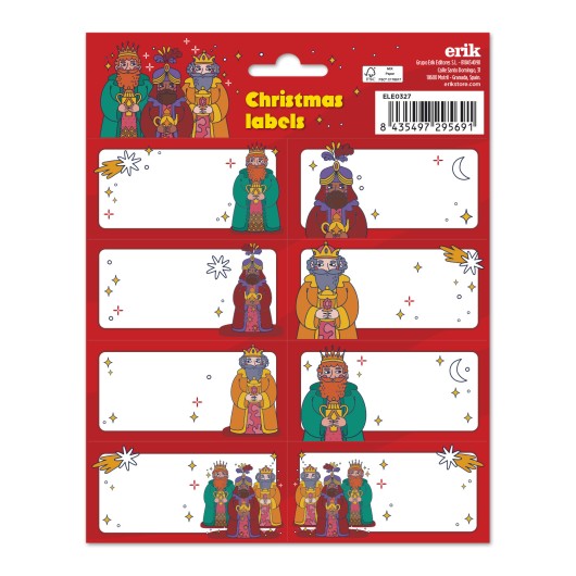 ETIQUETAS ADHESIVAS NAVIDAD DIA DE REYES